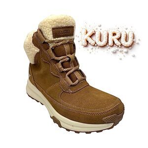 KURU Atom Lumi Women’s Boots in Tan Suede – Size 6 Medium New